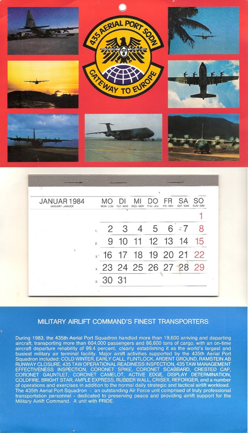 435 APS 1984 calendar